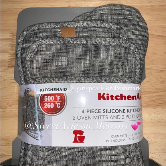 KitchenAid Silicone Pot Holders & Oven Mitts NEW - Picture 5 of 6